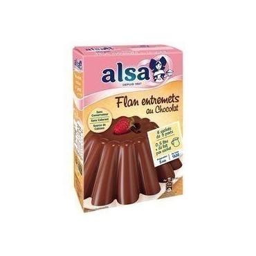 ALSA Préparation flan entremets au chocolat 4 sachets de 5 parts 232g