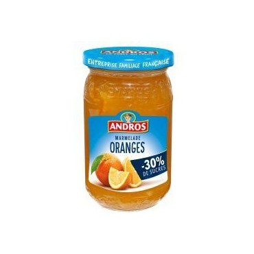 Andros marmelade d'oranges allégée en sucres 350g