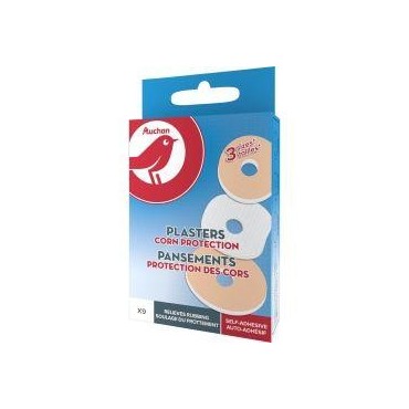 Auchan 9 pansements auto-adhésifs protection des cors