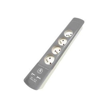 AUCHAN Bloc 4 prises 16A + interrupteur