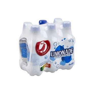 Auchan boisson limonade gazeuse à l'arôme naturel d'agrumes 6x33cl