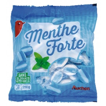 Auchan bonbons menthe forte 250g