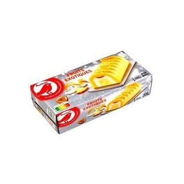 AUCHAN Bûche glacée fruits exotiques 8-10 parts 568g