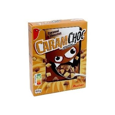 Auchan céréales caramel chocolat 400g