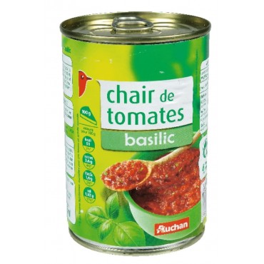 Auchan chair de tomates basilic 400g