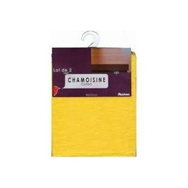 Auchan chamoisine 100% coton 2x40x50 cm