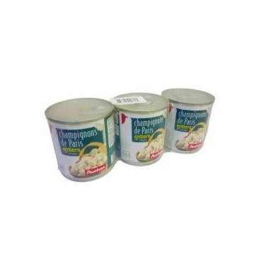 Auchan champignons de Paris entiers 1er choix 3x115 g