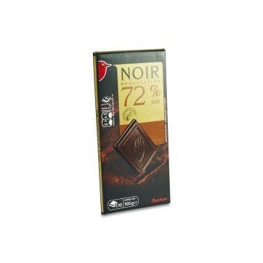 Auchan chocolat noir 72% 100g