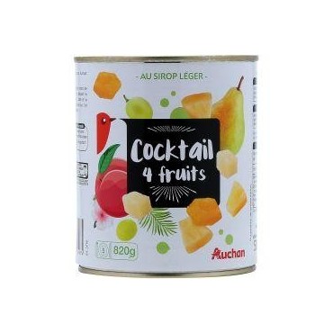 Auchan cocktail de 4 fruits 470g
