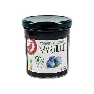 Auchan confiture extra myrtille 360g