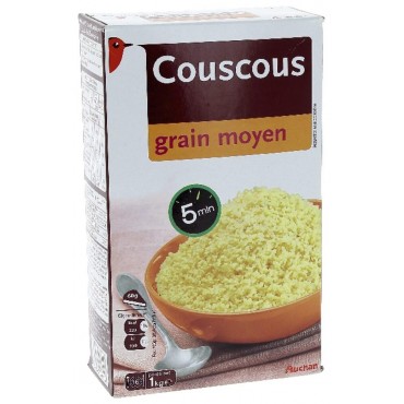 Auchan couscous grain moyen 1kg