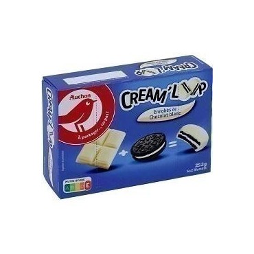 Auchan cream loop blanc 252g
