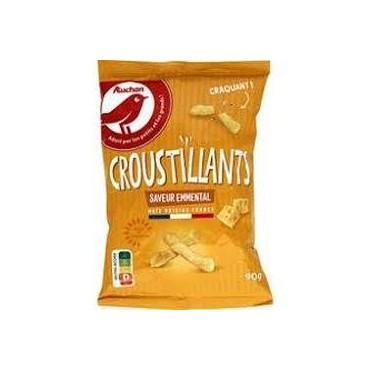 Auchan croustillants saveur emmental 90g