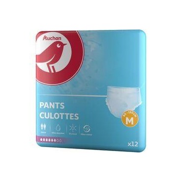 AUCHAN Culottes adultes taille M 80 - 130 cm 12 culottes