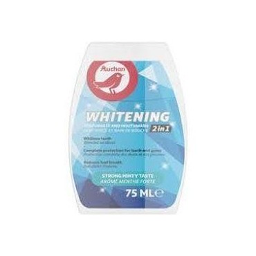 Auchan dentifrice et bain de bouche whitening/blancheur 2 en 1 à...