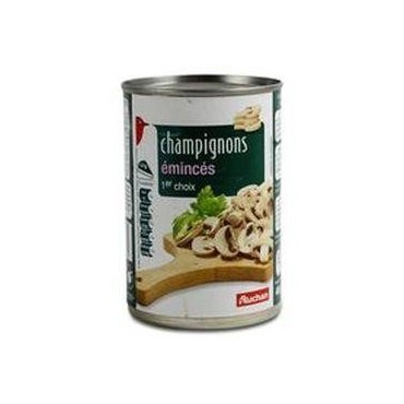 Auchan émincés champignons de Paris 230g
