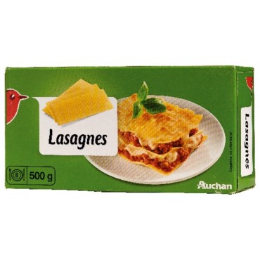 Auchan feuilles de lasagnes 500g
