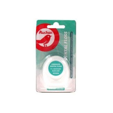 Auchan fil dentaire non ciré 50 m