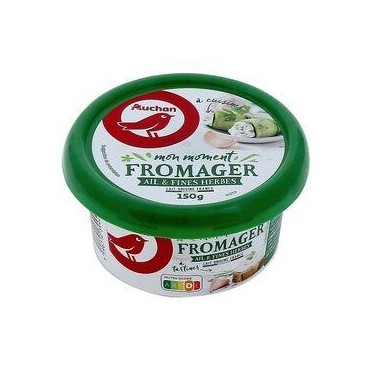 AUCHAN Fromage à tartiner à l'ail & fines herbes 150g