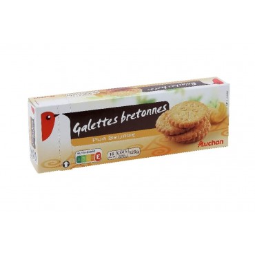 Auchan galettes bretonnes pur beurre 125g