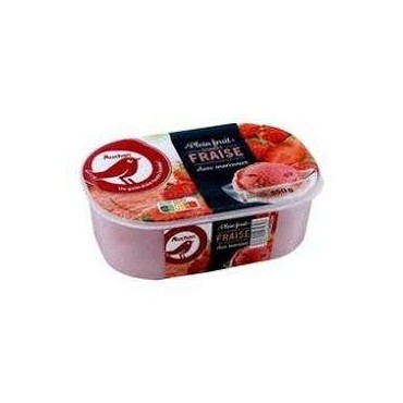 Auchan glace sorbet fraise 650g