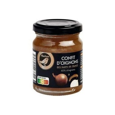 AUCHAN GOURMET Confit d'oignons des hauts-de-France 140g