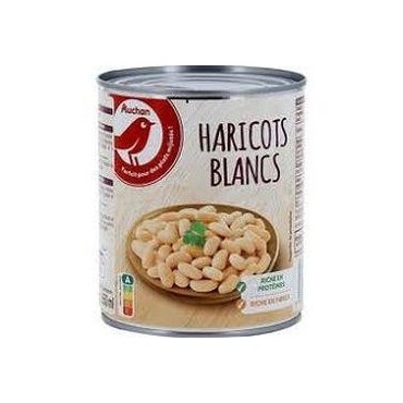 Auchan haricots blancs 800g