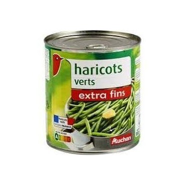 Auchan haricots verts extra fins 400 g