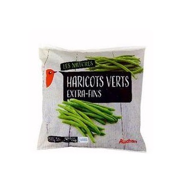 Auchan haricots verts extra-fins surgelé sachet 1 kg