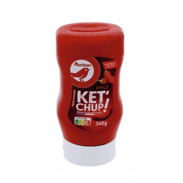 Auchan ketchup épicé 340g