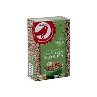Auchan lentilles blondes 500 g