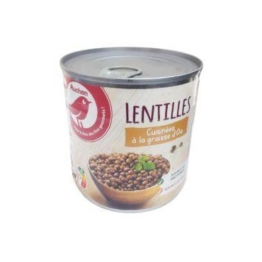 Auchan lentilles cuisinées à la graisse d'oie 400 g