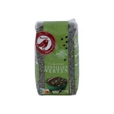Auchan lentilles vertes sachet 500 g