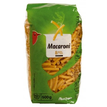 Auchan macaroni qualité supérieure 500g
