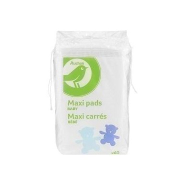 Auchan maxi carrés essuie bébé x60