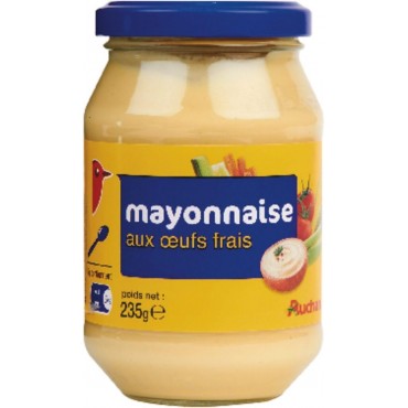 Auchan mayonnaise aux œufs frais 235g