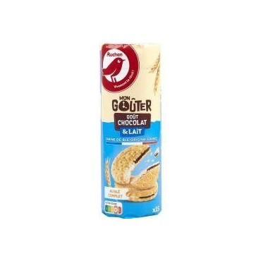 Auchan Mon Goûter biscuits fourrés goût chocolat et lait 300g