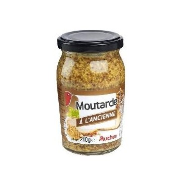 Auchan moutarde à l'ancienne 210g