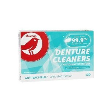Auchan nettoyants pour appareils dentaires anti-bactérien x30...