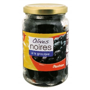 Auchan olives noires à la grecque 235g