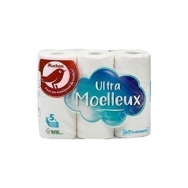 Auchan papier toilette blanc 5plis