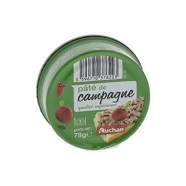 Auchan pâté de campagne 78g