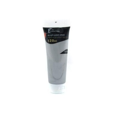 Auchan peinture acrylique argent 120 ml