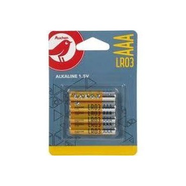Auchan pile alkaline standard AAA LR03 x4