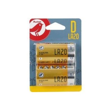 Auchan piles alkaline 1.5V LR20 x2