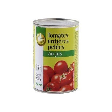 Auchan Pouce tomate pelée boîte 1/2 383g
