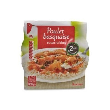 Auchan poulet basquaise au riz blanc 300g
