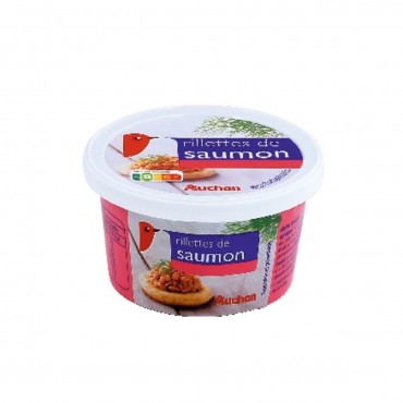 Auchan rillettes de saumon 125g