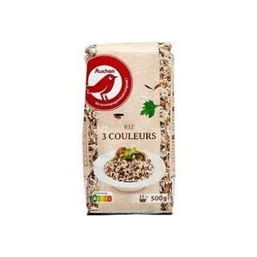 Auchan riz 3 couleurs sachet 500 g