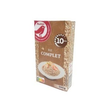 Auchan riz complet 10 minutes 500 g